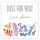 Watercolor Botanical Square Gift Stickers Image 2 of 3
